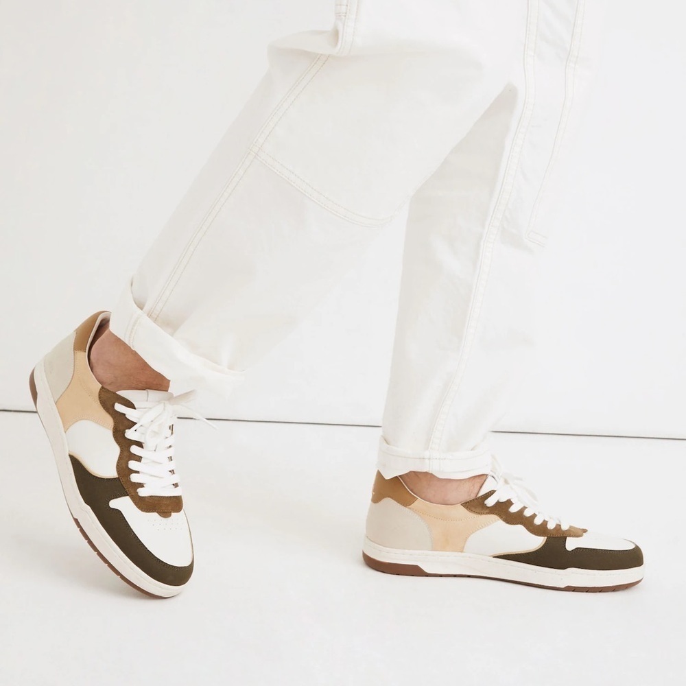 Madewell Court Sneakers in Colorblock, Desert Olive size 5 women’s, EUC